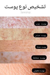 راهنمای جامع انواع پوست (چرب، خشک، مختلط، حساس) + برنامه مراقبت 1 دول رنگی تشخیص انواع پوست (چرب، خشک، مختلط، حساس) براساس